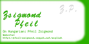 zsigmond pfeil business card